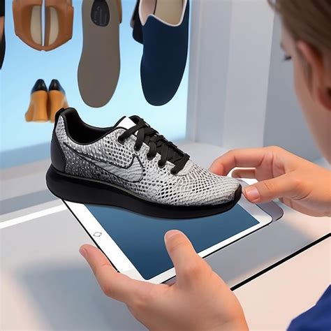 Premium Photo Step Into The Future Try On Nike Shoes With Augmented