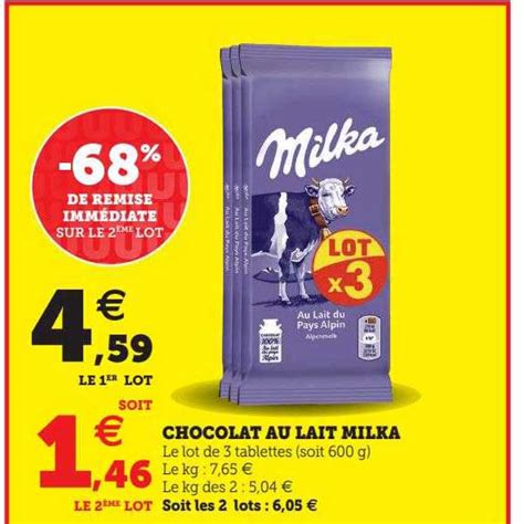 Promo Chocolat Au Lait Milka Chez Hyper U Icatalogue Fr