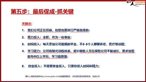 保险增员之画图谈增员五步走10页ppt圈中人寿险资源网