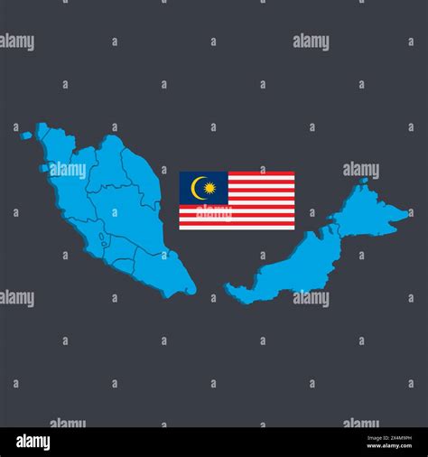 Malaysia Map Icon Vector Illustration Symbol Desigtn Eps10 Stock