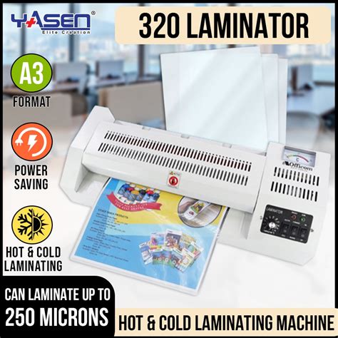 Officom A3 A4 Size Laminator 320 Hot Cold Reverse 220v Laminating