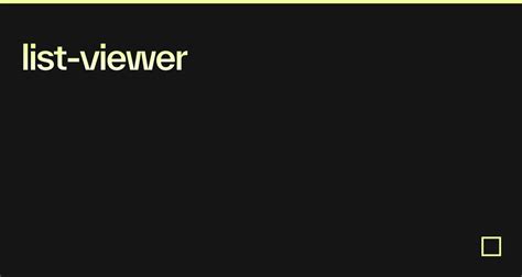 List Viewer Codesandbox