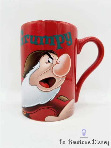 Tasse Grincheux Grumpy Disney Store Exclusive Mug Rouge Blanche Neige