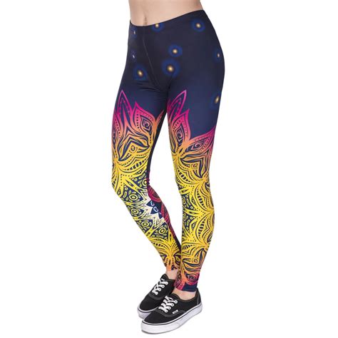 Fashion Women Legins Mandala Lights 3d Printing Sexy Legging High Waist