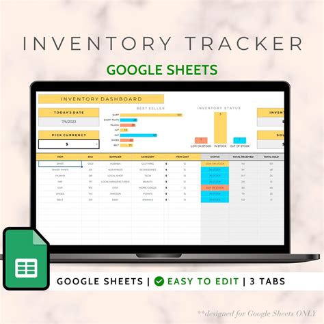 Inventory Template Google Sheets Template Reseller Reselling Inventory Tracker Order Tracker ...