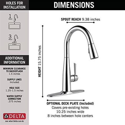 Delta Faucet Essa Pull Down Kitchen Faucet Chrome Chrome Kitchen