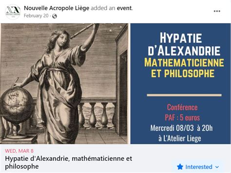 Hypatia of Alexandria, Mathematician and Philosopher Conference (Belgium) - Acropolis News