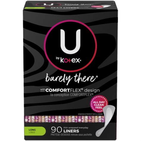 U by Kotex Barely There Light Absorbency Long Unscented Panty Liners, 90 ct - Kroger