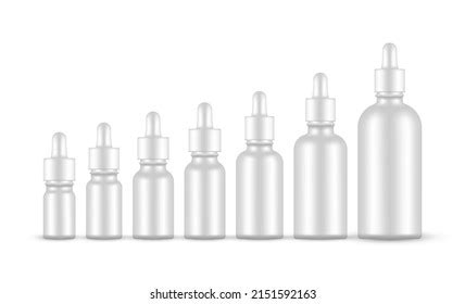 Dropper Bottles Set Various Sizes Isolated Stock Vector Royalty Free