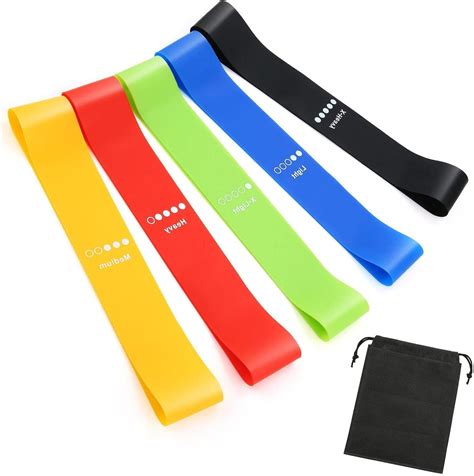 Resistance Bands Set For 5 Pull Up Assistance Bands Working Out Exercise Bands For