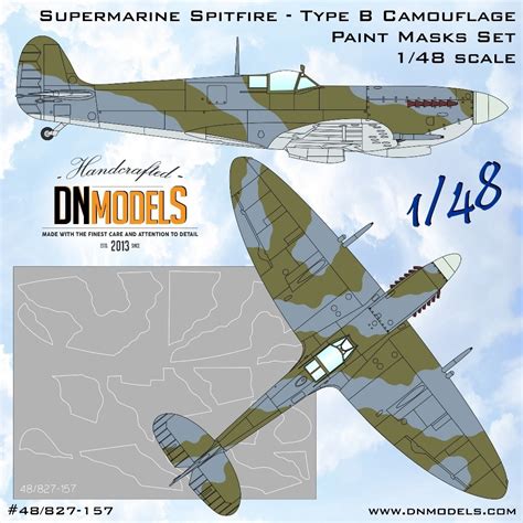 Spitfire Type B Camouflage Paint Masks Set AeroScale AeroScale