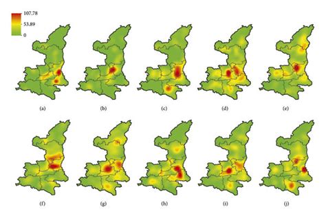 Kernel Density Distribution Of Each Type Of Ich In Shaanxi Download