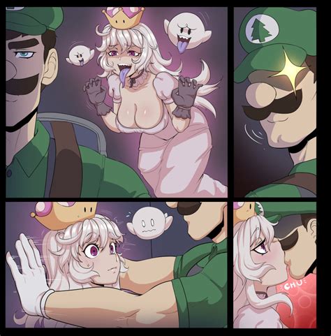 Rule 34 1boy 1girls Big Breasts Boo Mario Boosette Breasts Crown Female Ghost Ghost Girl