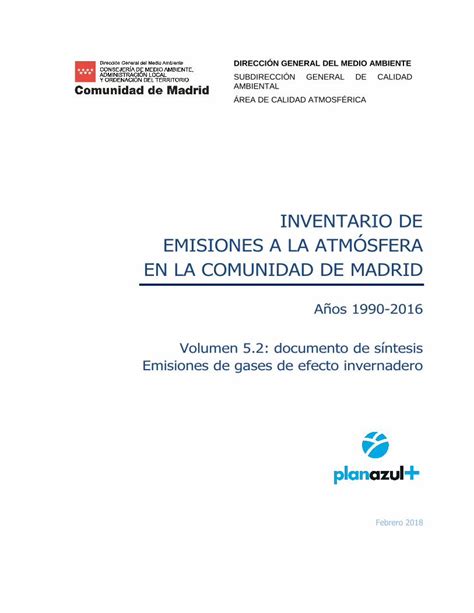 Pdf Inventario De Emisiones A La Atm Sfera En La Cambio Clim Tico