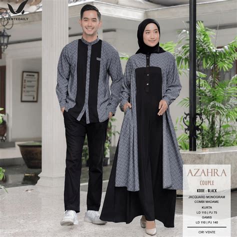 Jual Vente Daily Baju Couple Pasangan Muslim Kondangan Lebaran 2024