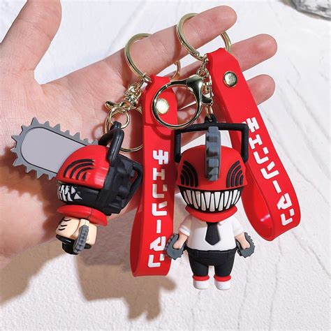 Anime Chainsaw Man Keychain Q Version Cute Pochita Power Denji Makima