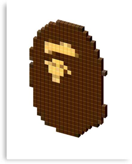 Bape Pixel Ape Canvas Prints By Thomas Muckian Redbubble