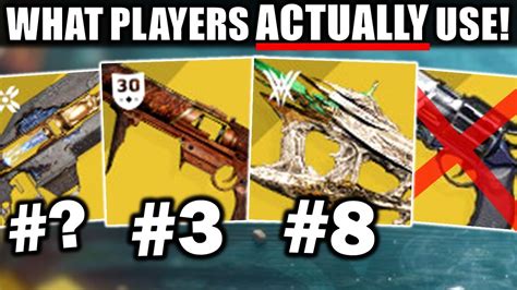 Top Most Used Exotic Weapons In Destiny Season Of Plunder Youtube