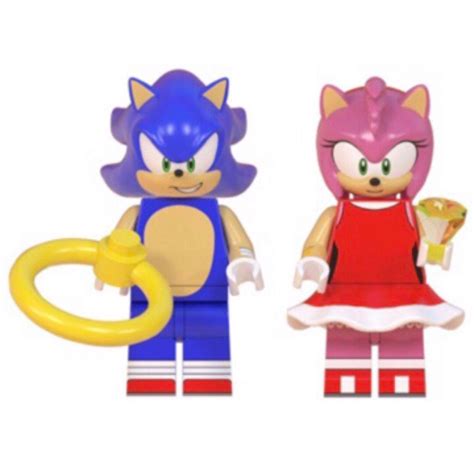 Boneco Blocos De Montar Dupla Sonic Amy Rose No Shoptime