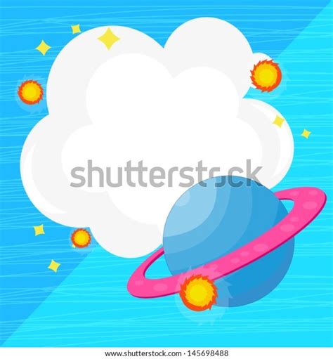 Illustration Empty Cloud Template Planet Stock Vector Royalty Free