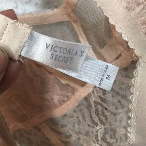 Victorias Secret Vintage Nudepeach Sheer Lace Chemi Gem