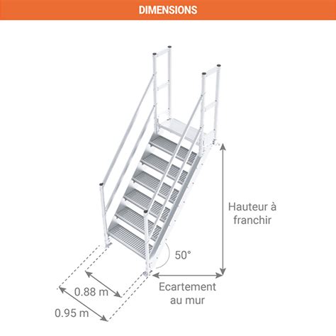 Escalier Industriel En Acier Galvanis Avec Marches Caillebotis