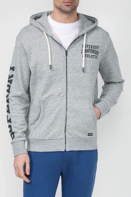 Хлопковая толстовка с принтом на молнии Superdry - цена 5750 ₽ купить в ...