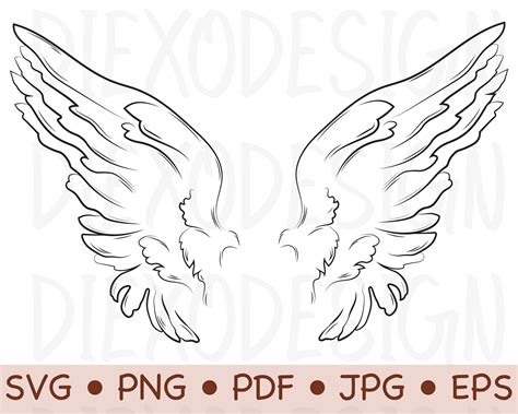 Angel Wings Png Angel Wings Svg Angel Png Wing Designs Angel Wings Silhouette Aesthetic