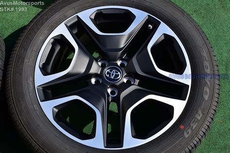 19 Toyota Rav4 Adventure OEM Factory Black Wheels Tires 235 55r19