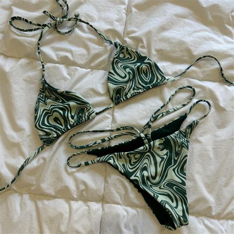 Nessy Swimwear Green Women S Bikini Never Depop