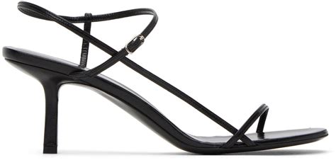 The Row Black Bare Heeled Sandals The Row