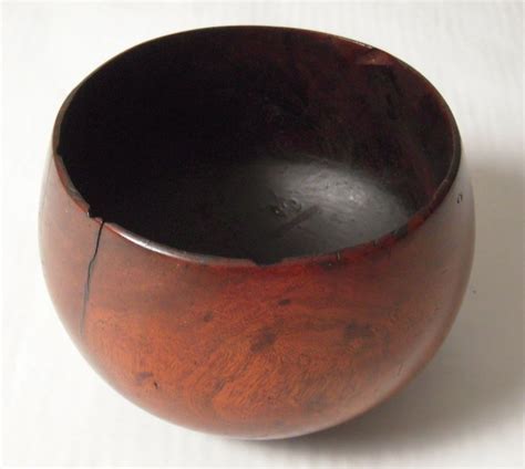 Rare Antique Hawaiian Kou Umeke Calabash Poi Bowl Calabash Rare