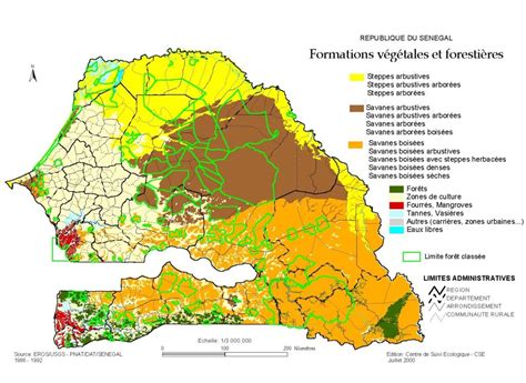 Carte Physique Du Sénégal