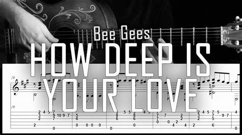 How deep is your love - Fingerstyle guitar - Arreglo solista con ...