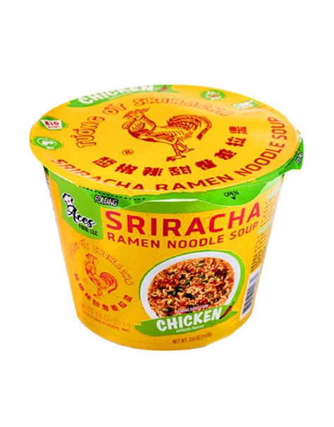 Sriracha Ramen Noodle Soup Chicken Flavor Open Sesame