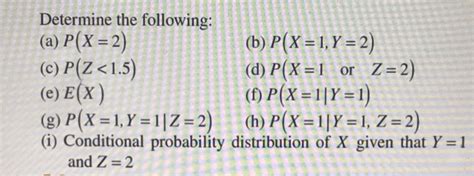 Solved 5 8 Suppose That The Random Variables X Y And Z