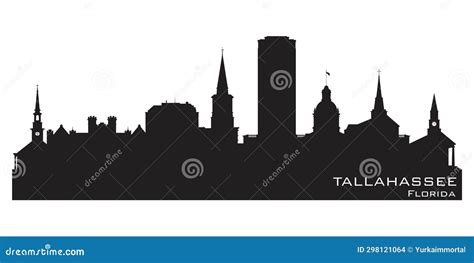 Tallahassee Florida City Skyline Vector Silhouette Stock Vector Illustration Of States