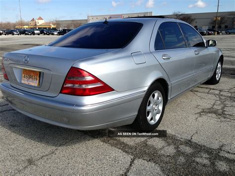 2002 Mercedes Benz S Class Silver Black