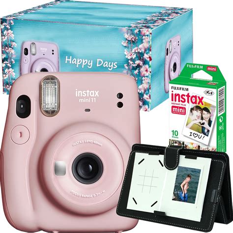 Set Camera Foto Instant Fujifilm Instax Mini 11 Blush Pink Cu Hartie