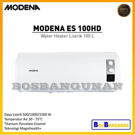 Jual Water Heater MODENA 100 Liter Pemanas Air Listrik MODENA ES100HD