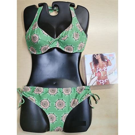 Bikini Con Ferretto Coppa C Slip Annodato Regolabile Taglio Laser MD