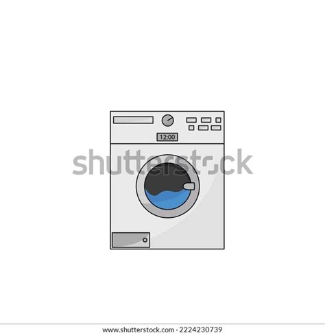 Washing Machine Flat Design Style Vector Stock Vector Royalty Free