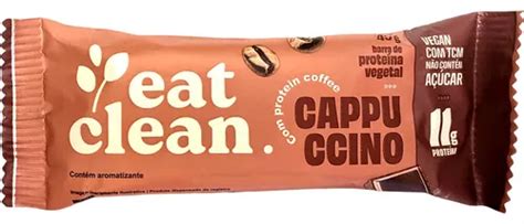 Barra Proteína Vegana Cappuccino Eat Clean 45g MercadoLivre