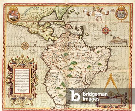 Image Of Map Of Central And South America From Americae Tertia Pars