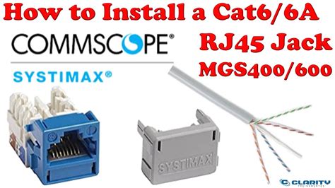 How To Install A Systimax Cat Cat A Jack Mgs Series On An Utp Cable