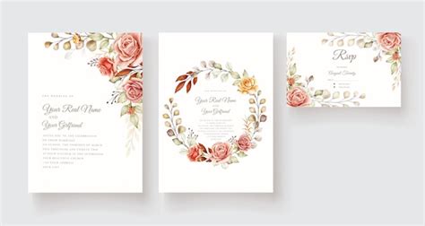 Elegant Aquarel Bloemen Achtergrond Grens En Krans Kaart Ontwerp