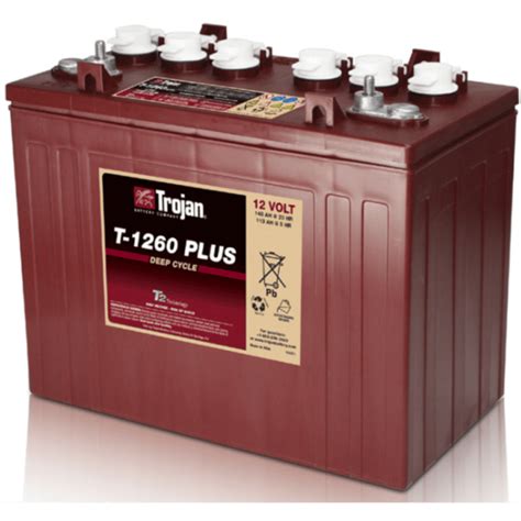 Batería Trojan 12 Volt Deep Cycle T 1260 140Ah 12V 329x181x272mm