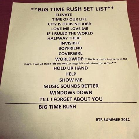 Big Time Rush 2025 Tour Setlist Estell Orelee