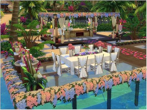 Свадебная площадка на пляжу - Лоты - Моды для Sims 4