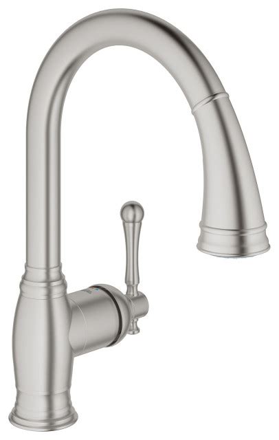 Grohe Bridgeford Single Handle Kitchen Faucet Supersteel Infinity